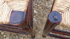 Set of 6 Antique Rush Seated Spindle Back Yew-wood Antique Dining Chairs5.jpg